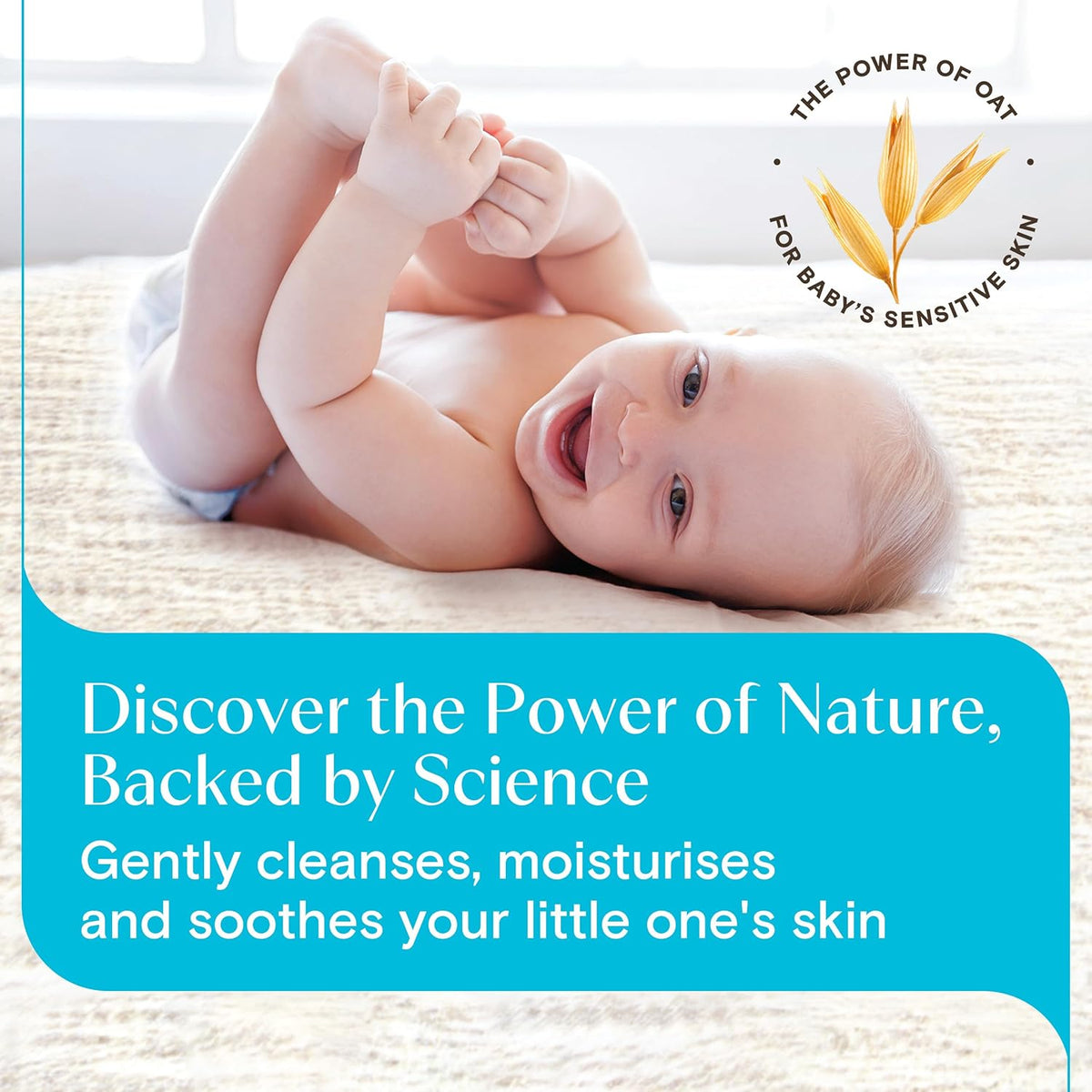 AVEENO Baby Daily Care Gentle Bath & Wash (1 x 400ml), Tear-Free Baby Wash with Gentle Fragrance with Prebiotic Colloidal Oatmeal, Gently Cleanses & Leaves Skin Feeling Moisturised, For Sensitive Skin