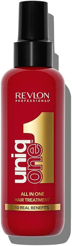 REVLON PROFESSIONAL Uniqone Hair Treatment, Moisturizing Leave-in Hair Treatment, Repair for Damaged Hair, Hair Treatment, Classic Fragrance – 150 ml Visit the REVLON PROFESSIONAL Store